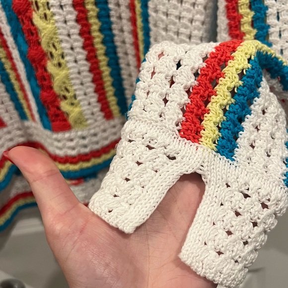 Solid & Striped The Lola Pullover Crochet Long Sleeved Split Cuffs NWT Small - Picture 13 of 13